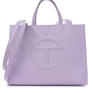 Vegan Leather Medium Shopping Bag Lavender